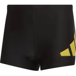 ADIDAS Badehose 3 BARS BX, BLACK/IMPYEL, 3