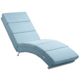 CASARIA Relaxliege XXL London 186x89x55 cm Ergonomisch Stoff Gepolstert 180kg Belastbarkeit Wohnzimmer Büro Innen Chaiselongue Relaxsessel Liege Blau