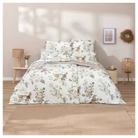 Estella Mako Jersey Bettwäsche 155x220 Perla Elfenbein Rosen rost