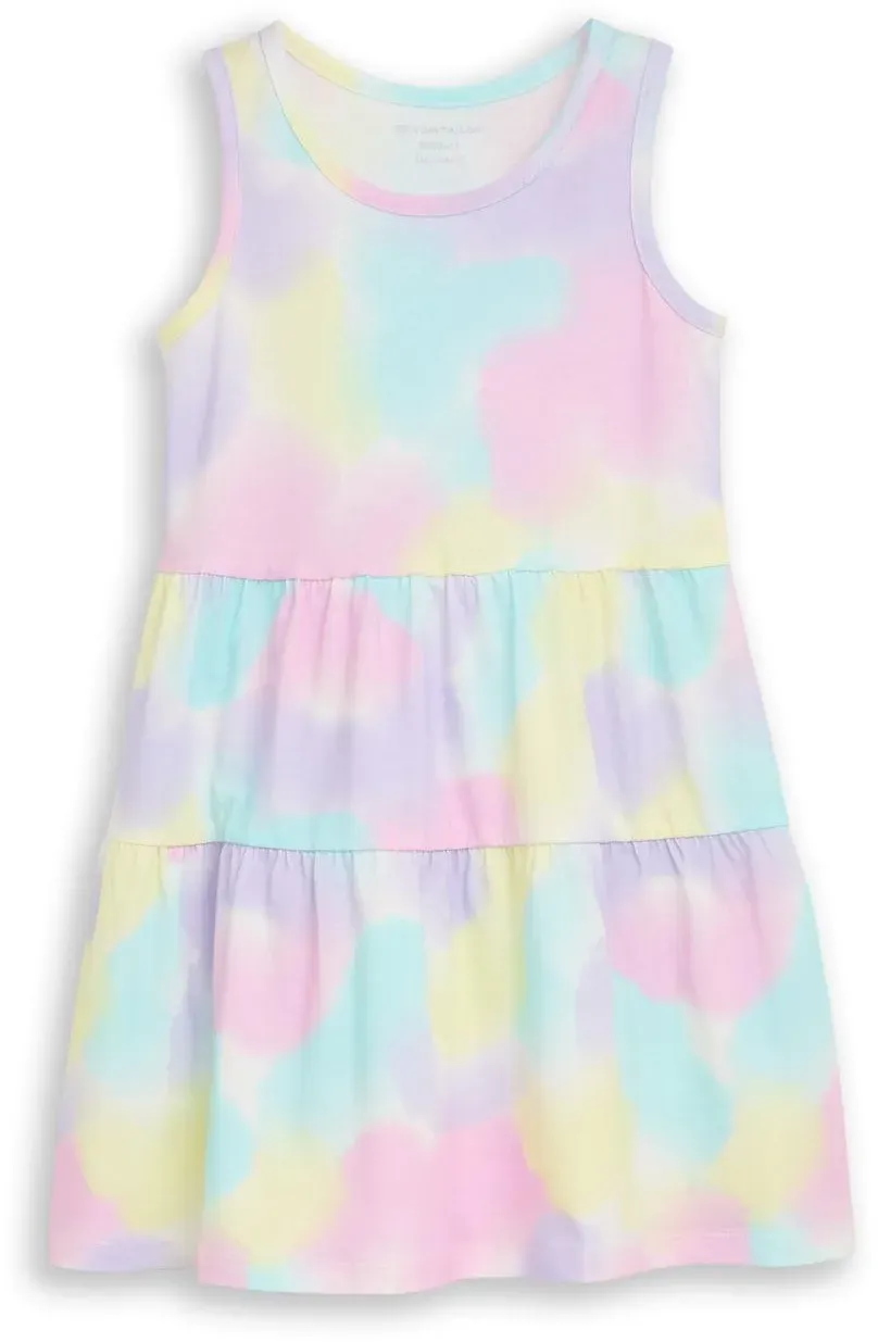 TOM TAILOR Mädchen Mini-Kleid mit Batikmuster, weiß, Farbverlauf, Gr. 92/98