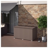 Oskar-Store Oskar XXL Polyrattan Kissenbox 950L Auflagenbox Braun Gartenbox Gartentruhe