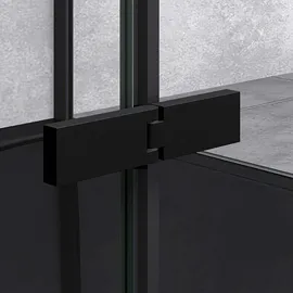SoGood doporro Duschkabine Duschabtrennung Schwarz 90x120x195cm Eckdusche mit Duschwanne ESG-Sicherheitsglas Klarglas inkl. beidseitiger Easy-Clean-Beschichtung Ravenna64