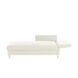 Nehl Liege Easy Flachgewebe 220 x 80 x 96 cm Creme mit Kopfteil