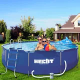 Frame Swimming Pool 360 x 76 cm Schwimm Bad Becken Garten Pool Stahlrohr Stabil