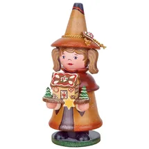 Hubrig Volkskunst GmbH Räuchermännchen Wichtel Pfefferkuchenhaus - 14 cm