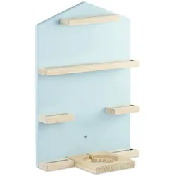 132437 Wand Hänge Regal für Tonie Box Tonies Figuren  (Blau, Holz) (Versandkostenfrei)