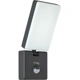 Oktaplex lighting LED flexible Außenleuchte mit Bewegungsmelder Pica 10W 800lm 3000K Warmweiß IP65 Außenlampe mit Sensor anthrazit - Grau