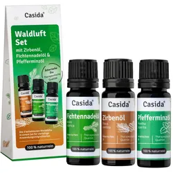 Waldluft Set Zirben Fichtennadel Pfefferminz Öl 3X10 ml
