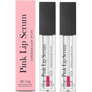 Hooneme Pink Lip Serum Plumper,Color Changing Lip Gloss,Pink Lip Serum Plump Gorgeous Glow of Lips,Pink Lip Serum Booster,Glow Color Changing Lip Oil,Hydrating Lip Stain for Women