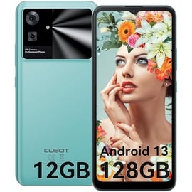 CUBOT Note 21 Smartphone 12GB RAM 128GB ROM 1TB Expand 6,56'' HD 90Hz Diaplay Android 13 Handy Ohne Vertrag 50MP Kamera 4G Dual SIM/Octa Core/Face ID/GPS/OTG - Mode Grün