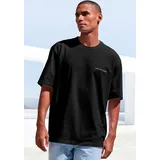 Copenhagen Studios T-Shirt mit hochwertiger Logostickerei, Loose-fit, Oversize-Shirt aus heavy Bio-Baumwoll-Qualität schwarz XL (56/58)