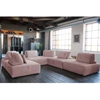 KAWOLA Modulsofa WIOLO SOFT 6 Module 6 Rückenkissen Cord rosa