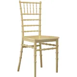 GGM Möbel 8er-Set Hochzeitsstuhl | Kunststoff | Gold | Stapelbar | Chiavari Stuhl, Chiavarina Stuhl, Tiffany Stühle