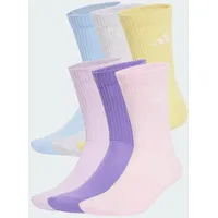 Adidas Cushioned Crew Socken, 6 Paar Violet Fusion / Ice Lavender / Glow Blue / Clear Pink 28-30