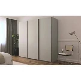 meinSchrank Schwebetürenschrank Regina 242 x 223 x 68 cm Grau