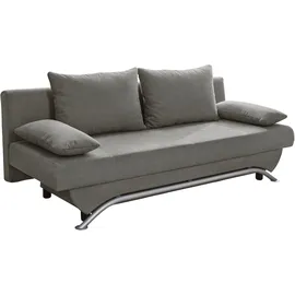 Jockenhöfer Schlafsofa Kunstleder 2-Sitzer Grau
