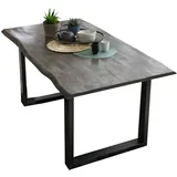 SIT Möbel SIT Esszimmertisch 160x85x78cm Mango grau Stahlgestell schwarz 07107-76