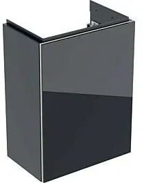 Geberit Acanto Waschtischunterschrank 500607161 39,6x53,4x24,6 cm, Glas schwarz - schwarz matt