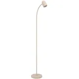 EGLO Stehlampe Carlo, Lampe Wohnzimmer mit Flexarm, Standleuchte schwenkbar aus Metall in Sandfarben, Leselampe mit E14 Fassung, H 170 cm