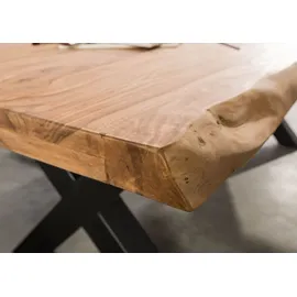 MASSIVMOEBEL24.DE Baumtisch 220 x 77 x 100 cm braun