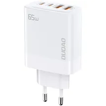 DUDAO A65EU Adapter 65Watt GaN 2xUSB-C / 2xUSB-A - Weiß