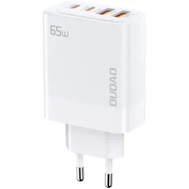 DUDAO A65EU Adapter 65Watt GaN 2xUSB-C / 2xUSB-A - Weiß