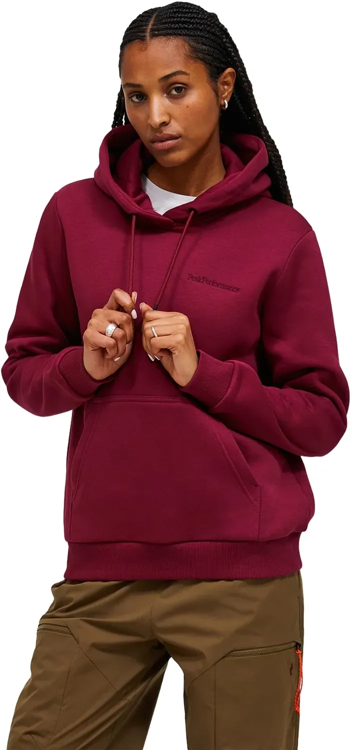 Peak Performance Hoodie Original Small Logo, weinrot