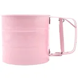 UPKOCH Mehlsieb Edelstahl Rosa Feinmaschiges Handliches Einhandsieb Für Backzubehör Küche Puderzucker Sieb Werkzeug 10.5X10.5X9.5Cm