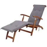 Kettler Polen KETTtex 2085 Auflage Deckchair Florence Taupe-grau Sitzpolster 190x50x6 cm (ohne Stuhl)