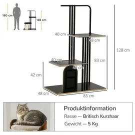 PawHut Kratzbaum 128 cm schwarz