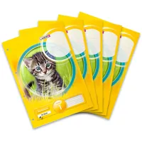Landré Arbeits-Block A4 liniert, Lineatur 1, 50 Blatt, 80 g/m2, gelocht, Motiv Katze, 5 Stück