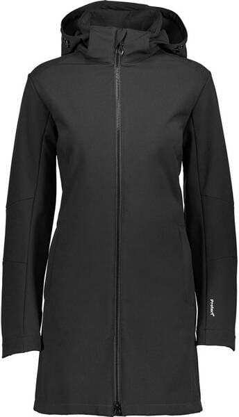 CMP Damen Funktionsjacke Kapuzen Softshellmantel, Nero, 48