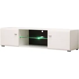 INOSIGN Rex TV-Kommode TV-Lowboard 170 cm Weiß Hochglänzend Kunststoff/Metall/MDF/Holzwerkstoff