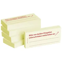 Bizstix Haftnotizen "Bitte von beiden Ehegatten unterschrieben weiterleiten an:"