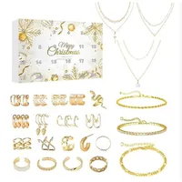CLTYQ Schmuck-Adventskalender Schmuck-Adventskalender Weihnachtskalender Teenager Mädchen Kinder, DIY Adventskalender Inhalt Kinder Frauen Schmuck Armband