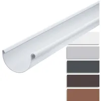 Inefa Dachrinne halbrund 200cm PVC, NW 125 Weiß Dachentwässerung