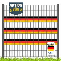 zaunzu Sichtschutz Deutschland für Doppelstabmatten Akzentstreifen 3 für 2