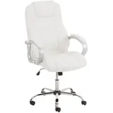 deluke DELUKE® Bürostuhl Weiß, Leder, 66x113x70 cm, Arbeitszimmer, Bürostühle, Chefsessel