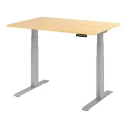 Schreibtisch XDKB12 120 x 80 cm, Farbe silberahorn