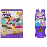 Kinetic Sand Eiscreme Set mit Duftsand, 510 g für kreatives Indoor-Rollenspiel & Schimmer Sand 3er Pack 340 g - 3 Farben Glitzersand für Indoor Sandspiel