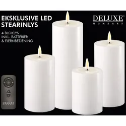 Giftbox Stumpenkerzen LED weiß
