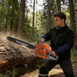 20 Zoll Benzin Kettensäge, 58cc 2.4kw Benzin Kettensäge Antrieb Holzmaschine, Zweitakt Gas Kettensäge, 91  24  29cm