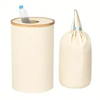 Relaxdays Pfandflaschen Sammelbehälter 100 l Beige