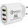 Maclean Brackets QC 3.0 Universal Ladeadapter Netzteil mit Schnellladefunktion Adapter 1x Quick Charge 1x QC3.0 bis 3A, 2x 2.1A Weiß