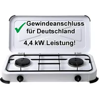 Campingkocher Gaskocher 2 flammig 50mbar Propangas Herd Gasherd