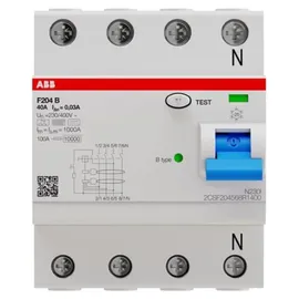 ABB Stotz S&J FI-Schutzschalter TypB 4P 40A,30mA,3kA,4TE F204B-40/0,03-4TE