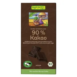 Rapunzel Bitterschokolade 90% Kakao mit Kokosblütenzucker bio