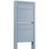 Bravios Durchwurfbriefkasten Zaunbriefkasten Latina Stand for Two in Grau Metallic