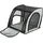 Trixie Autositz 45 x 39 x 42 cm Schwarz/Grau