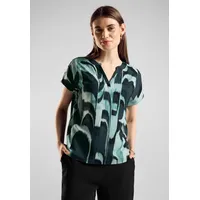 STREET ONE Damen A344570 Bedruckte Bluse, Hunter Green, 40